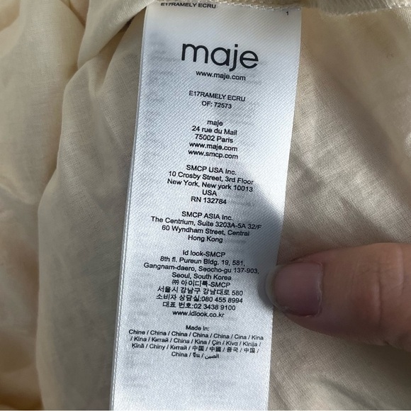 Maje ombré long sleeve lace orange/cream dress size 1/small - Picture 4 of 8